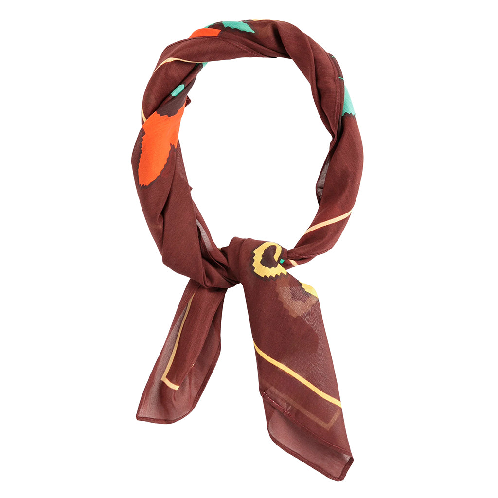 Bobo Choses Scarf Garden Print Dark Brown
