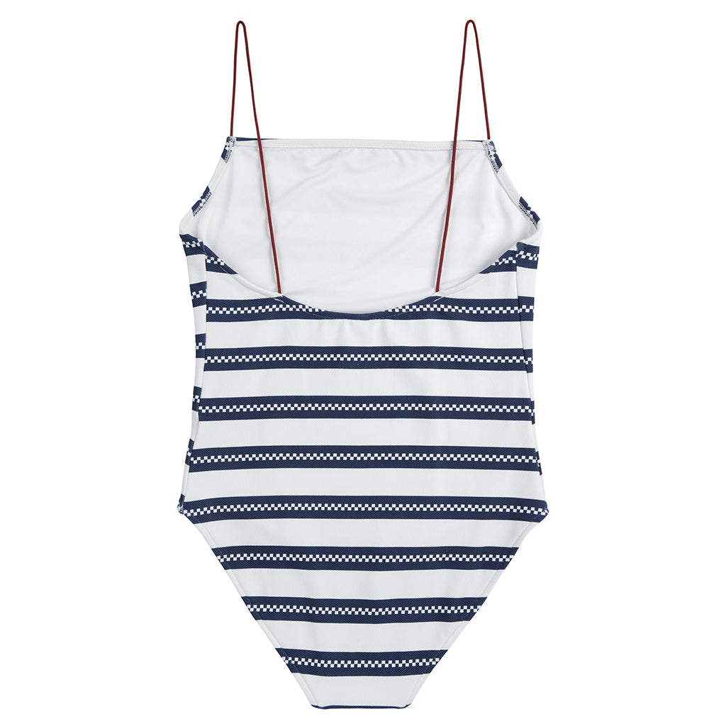 Bobo Choses Woman Striped Texture Swimsuit White