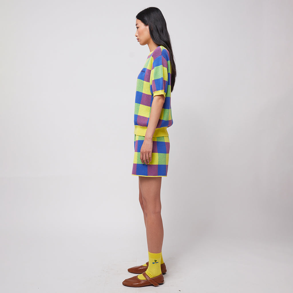 Bobo Choses Woman Vichy Knit Shorts Multicolour