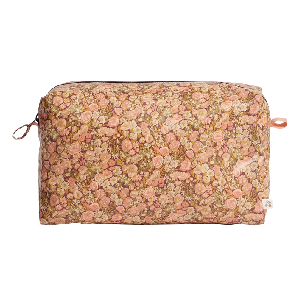 Bonpoint Toiletry Bag Pink Camellia Flowers Print