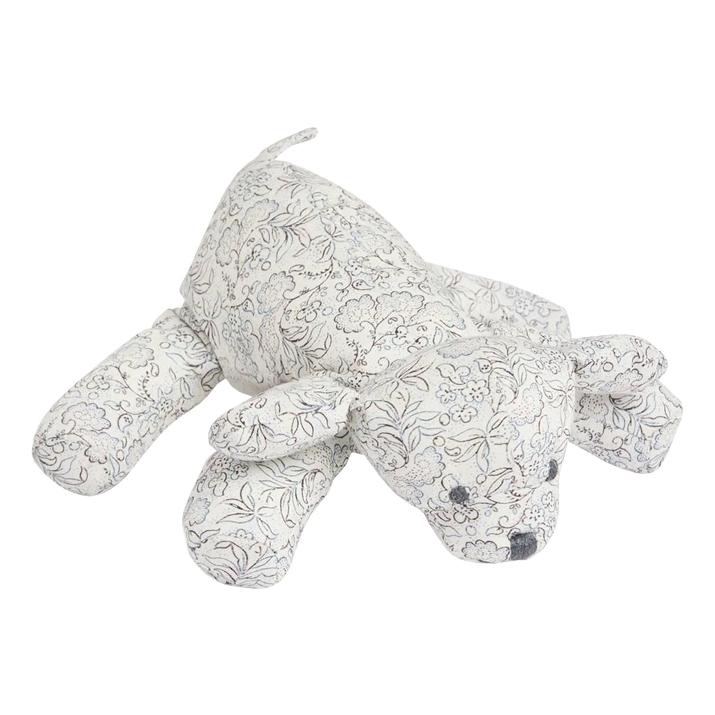 Bonpoint Aimée Dog Soft Toy Grey Blue Floral Print
