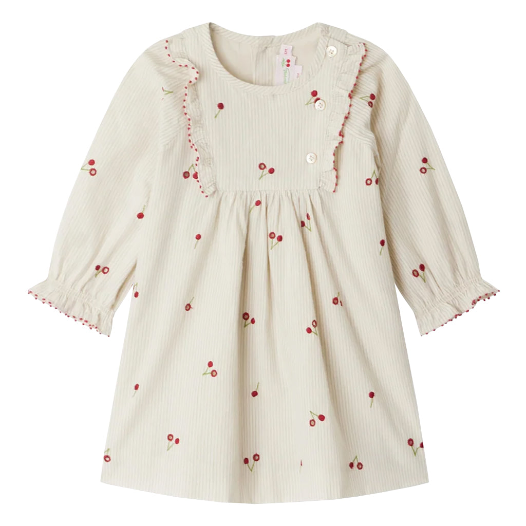 Bonpoint Baby Taelia Dress With Cherry Embroidery Red