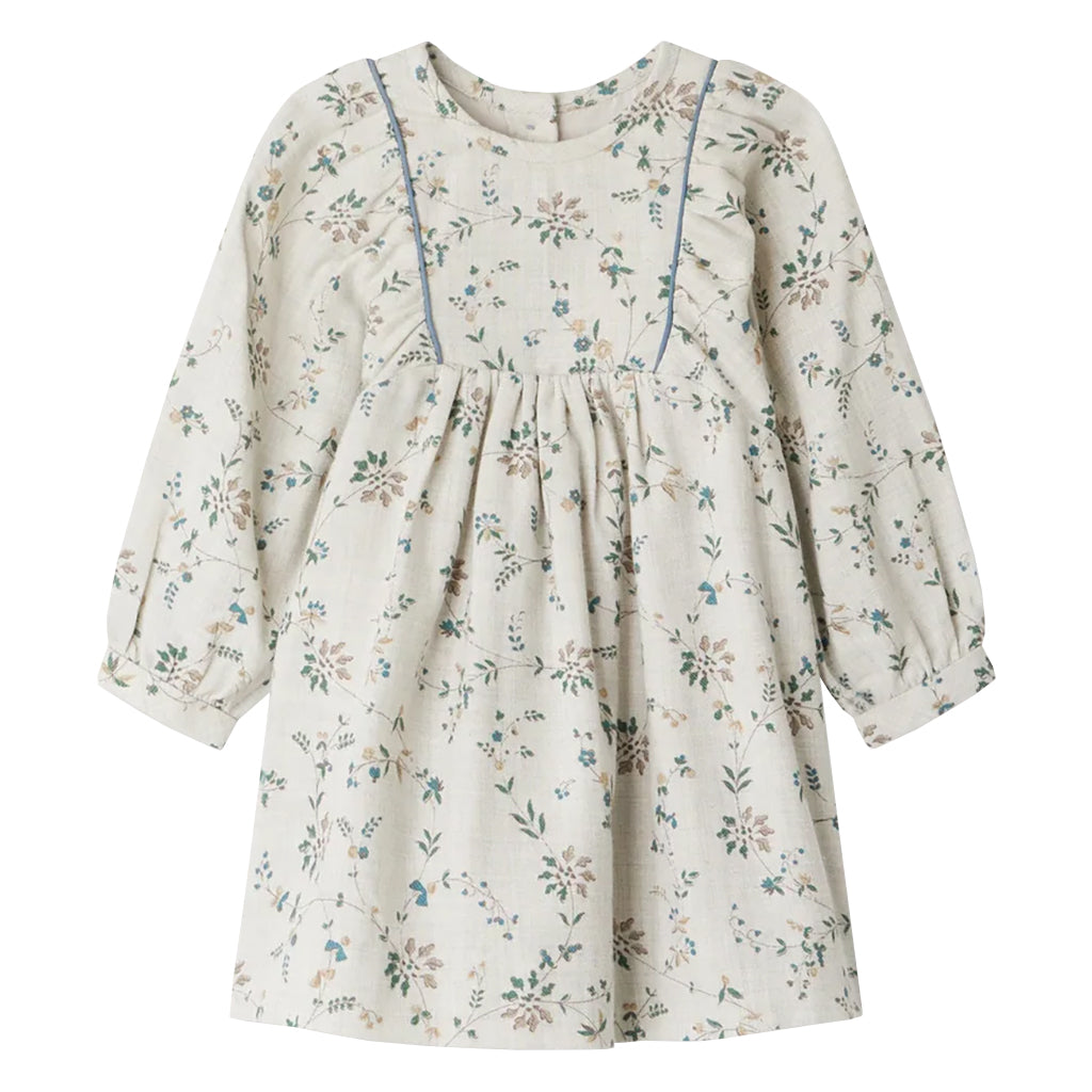 Bonpoint Baby Gaetane Dress Pearl Grey Floral Print