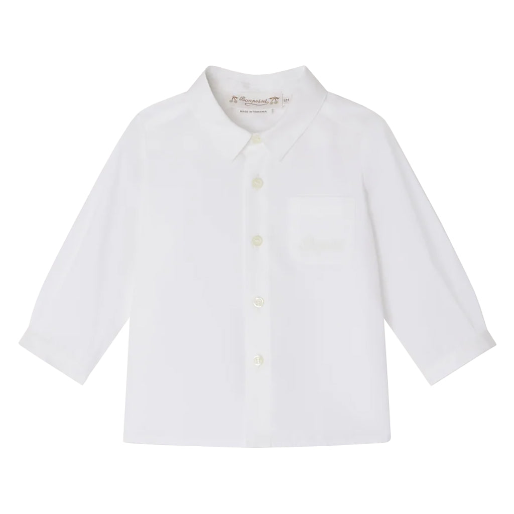 Bonpoint Baby Malo Shirt Milk White