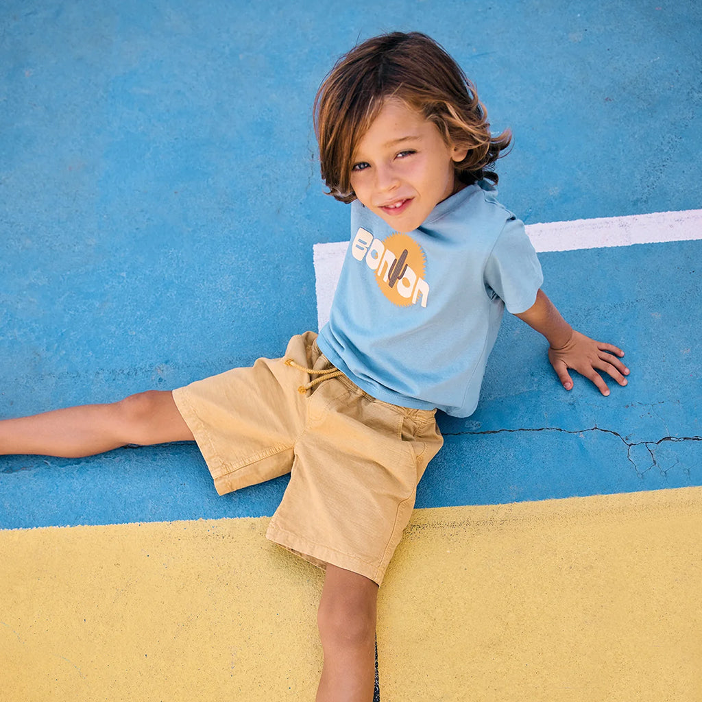 Bonton Child Tubo T-shirt Cactus Print Azul Blue