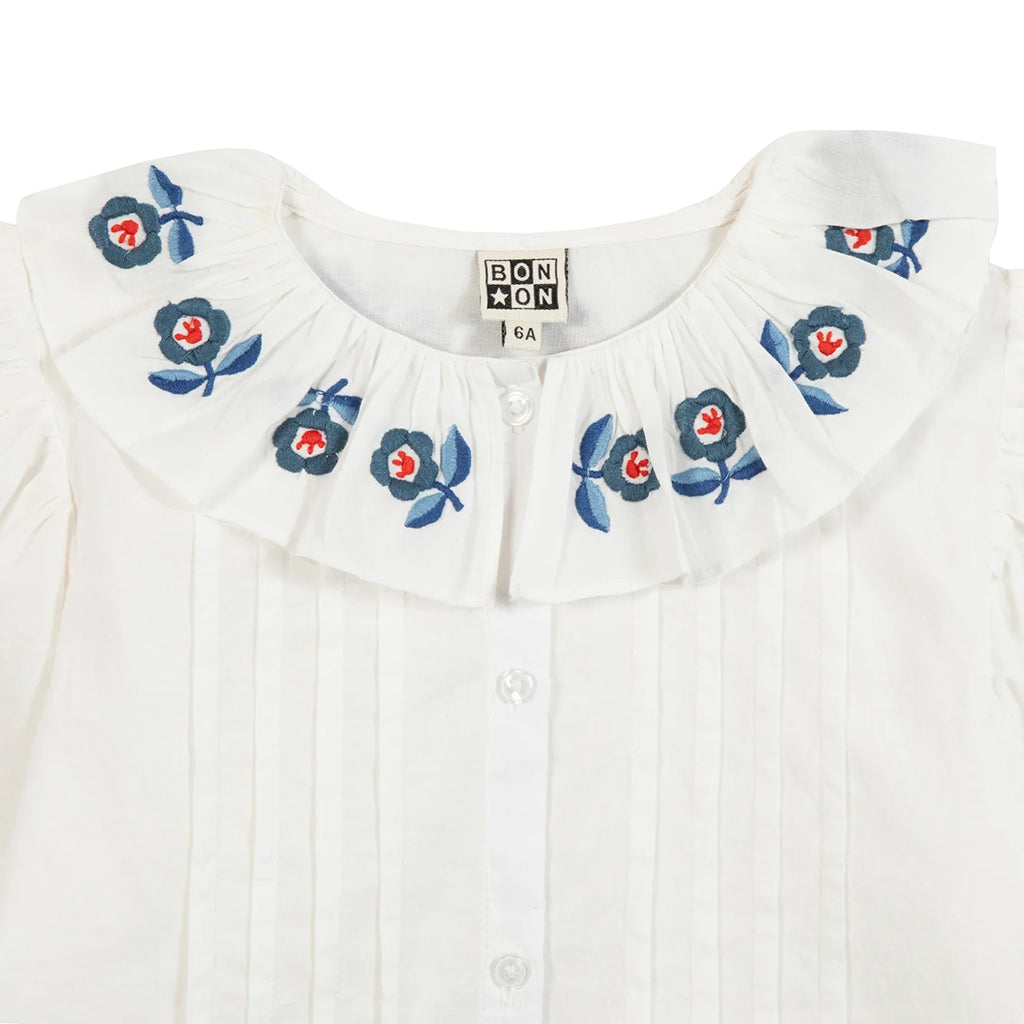 Bonton Child Nancy Blouse Ecru White