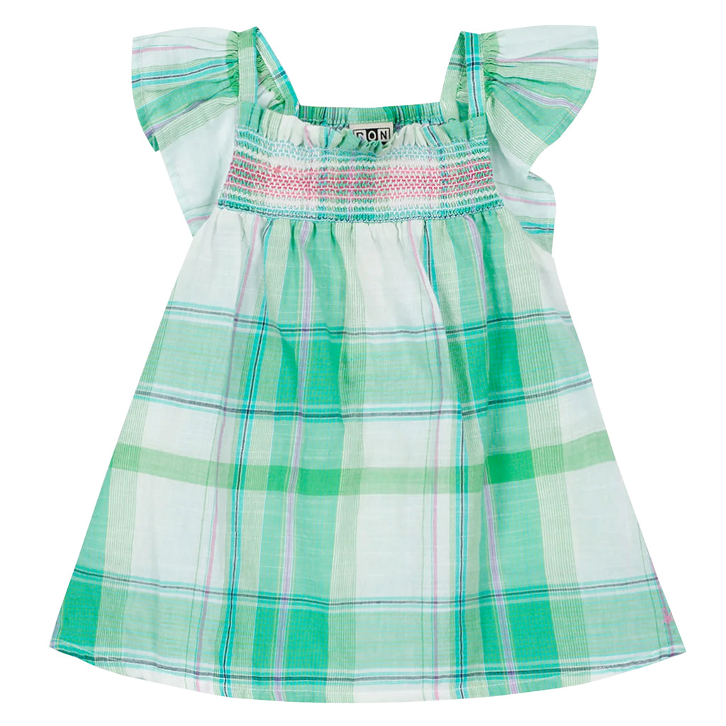 Bonton Baby Louise Dress Coco Green Plaid