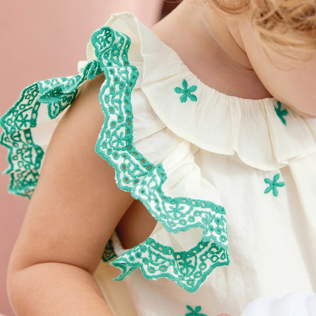 Bonton Baby Anna Dress Ecru White