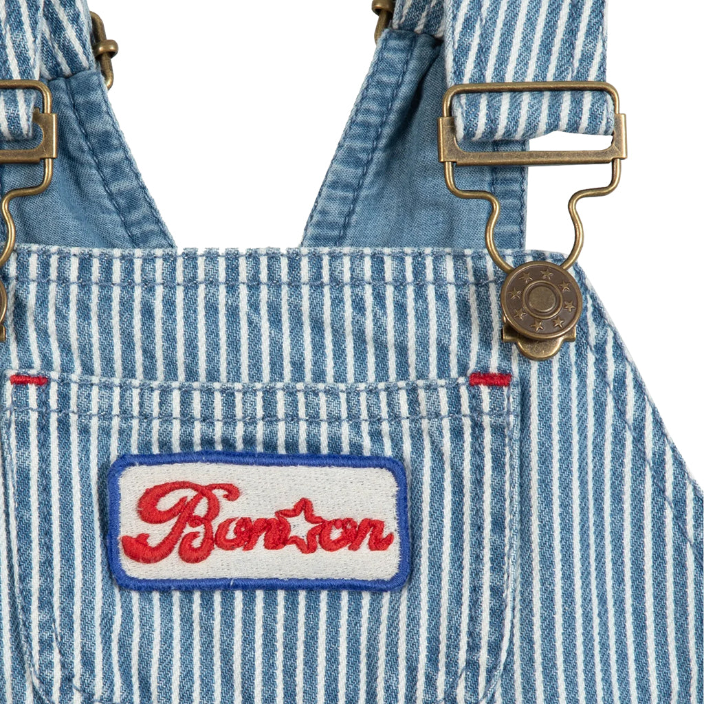 Bonton Baby Nice Short Overalls Oshkosh Blue Stripes