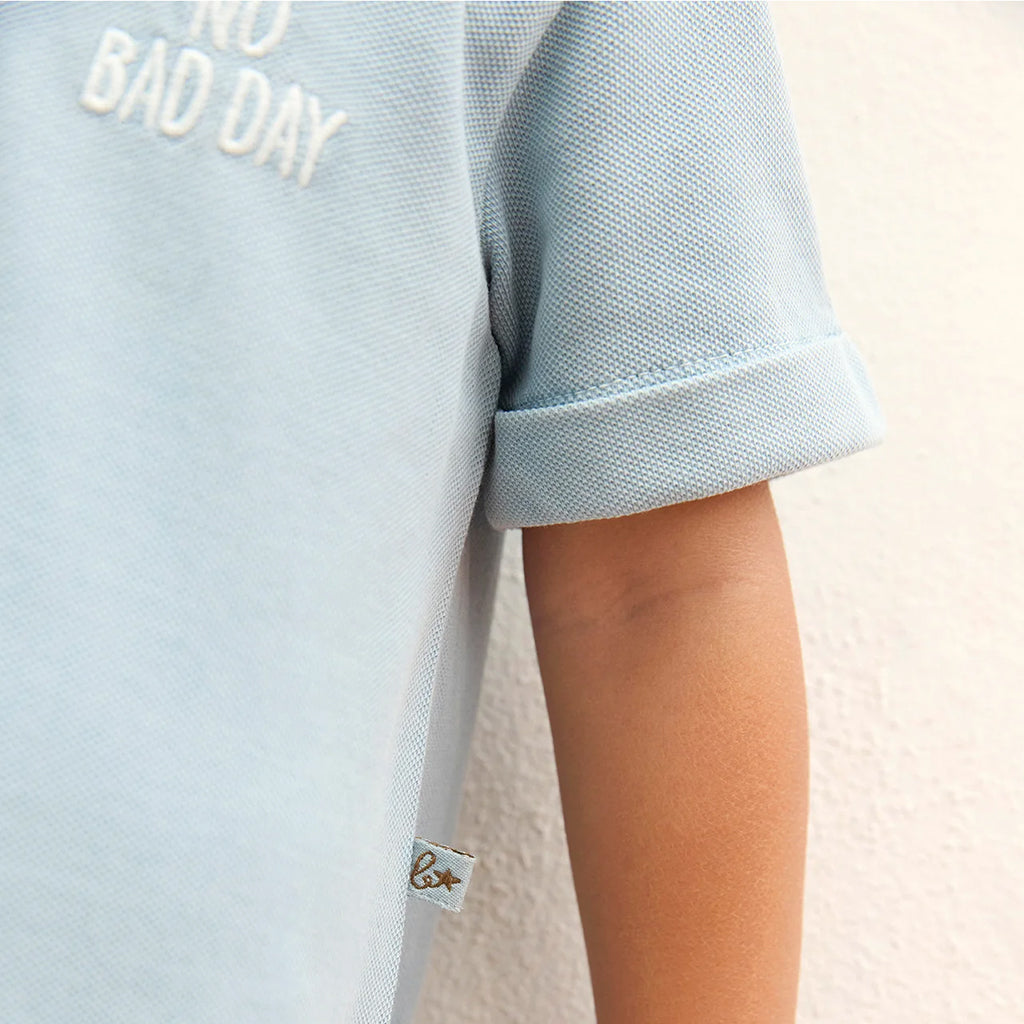 Bonton Baby Lewis Romper Blue Azul