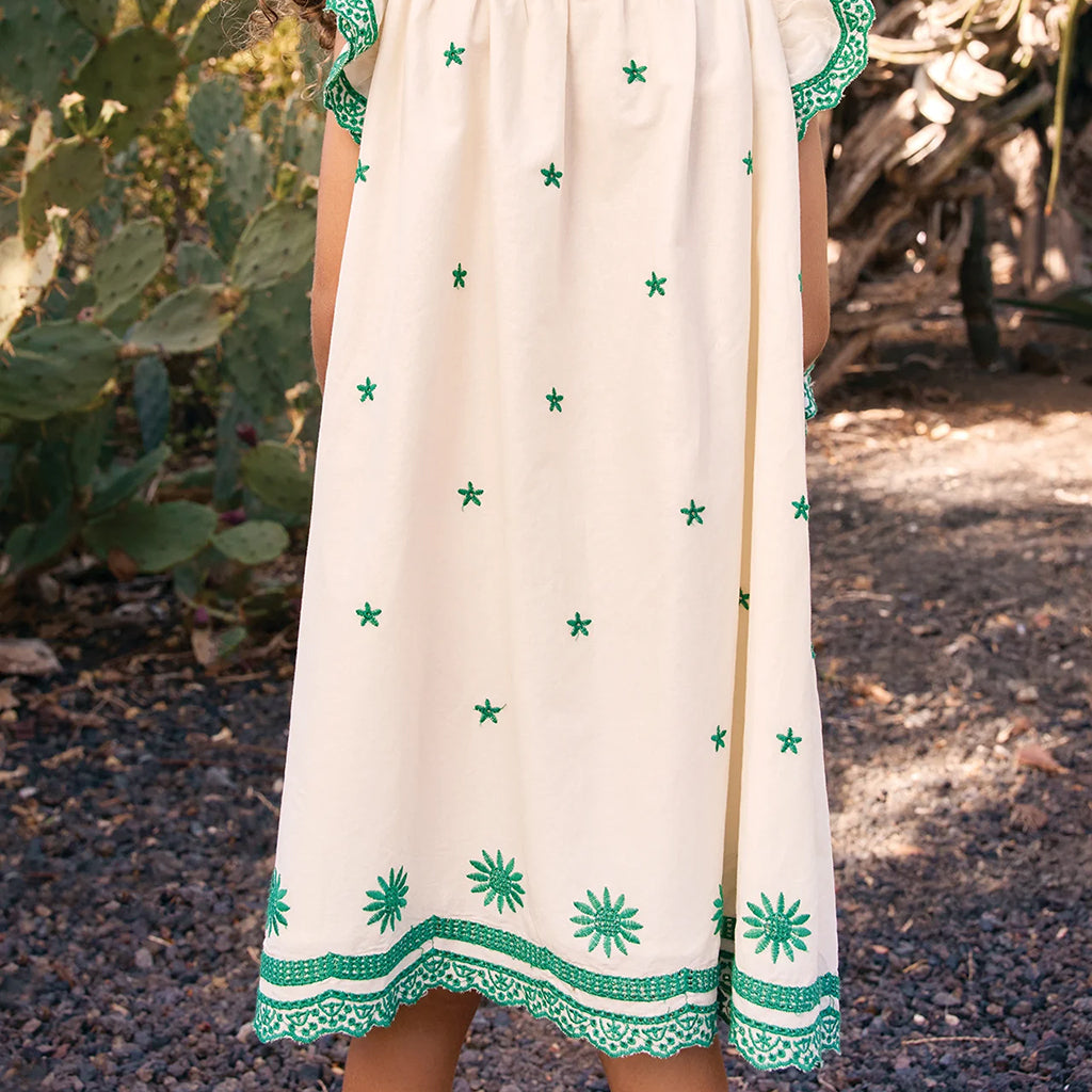 Bonton Child Lena Dress Ecru White