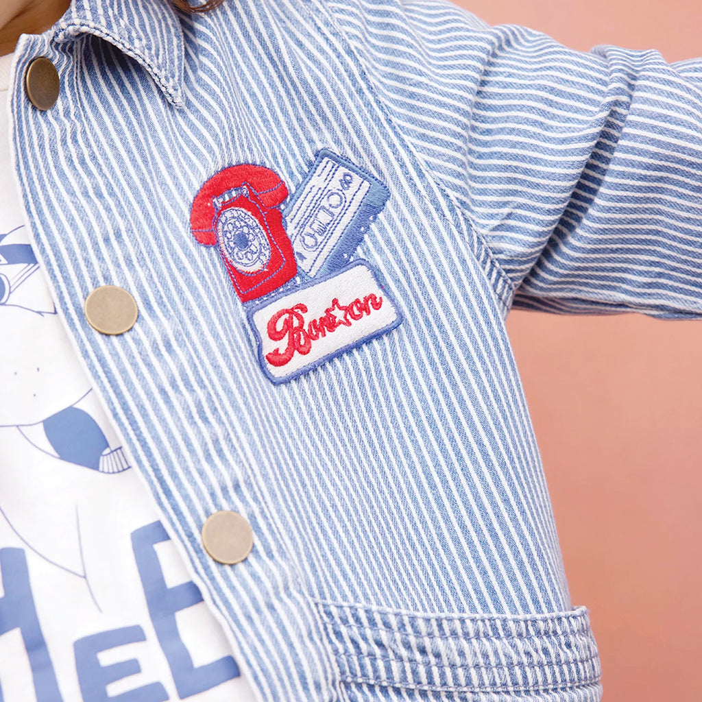 Bonton Child Nineties Jacket Oshkosh Blue Stripes