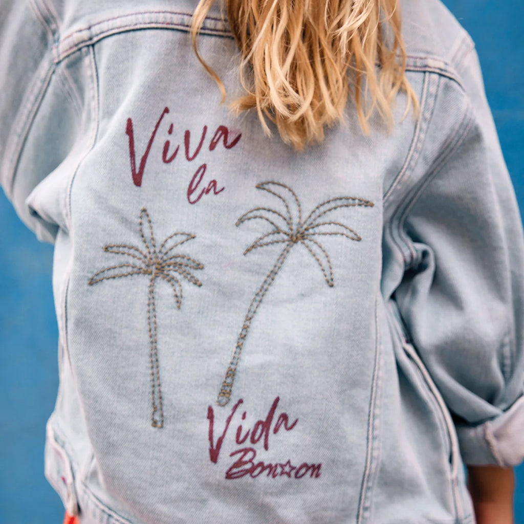 Bonton Child Nael Jacket Bleached Denim Blue