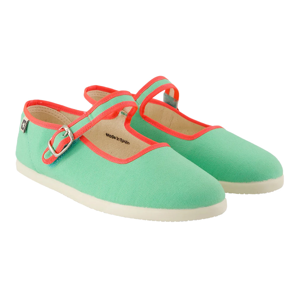 Bonton Child Jane Buckled Shoes Mint Green Water