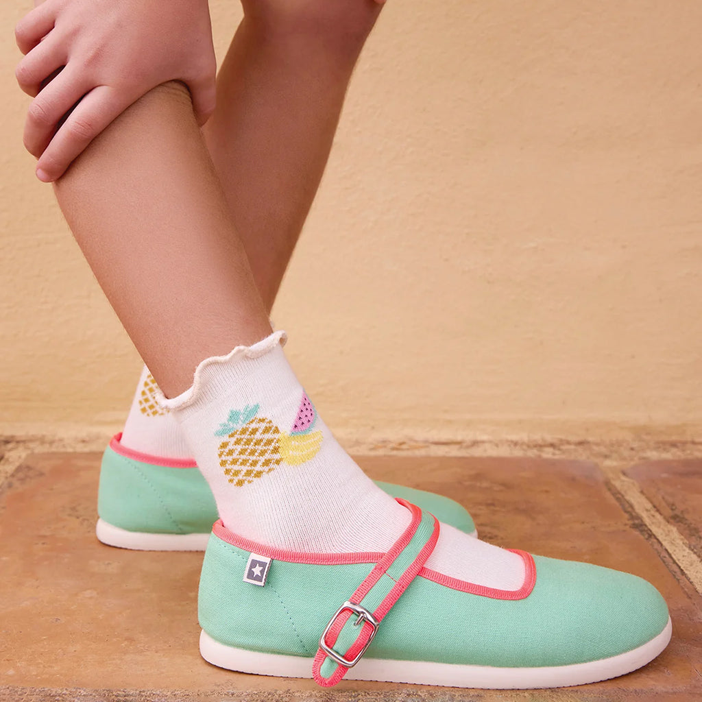 Bonton Child Jane Buckled Shoes Mint Green Water