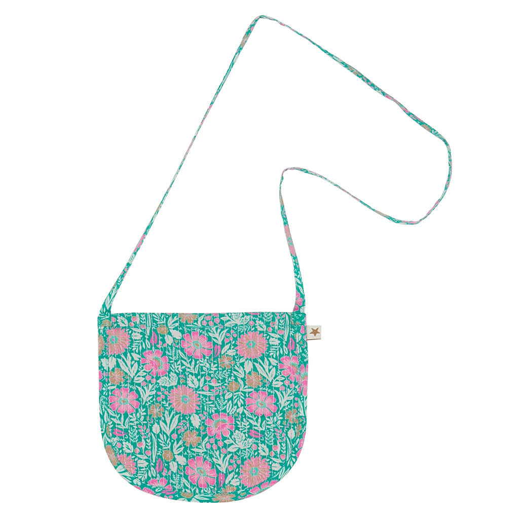 Bonton Child Leonie Quilted Mini Bag Prelude Green Floral Print