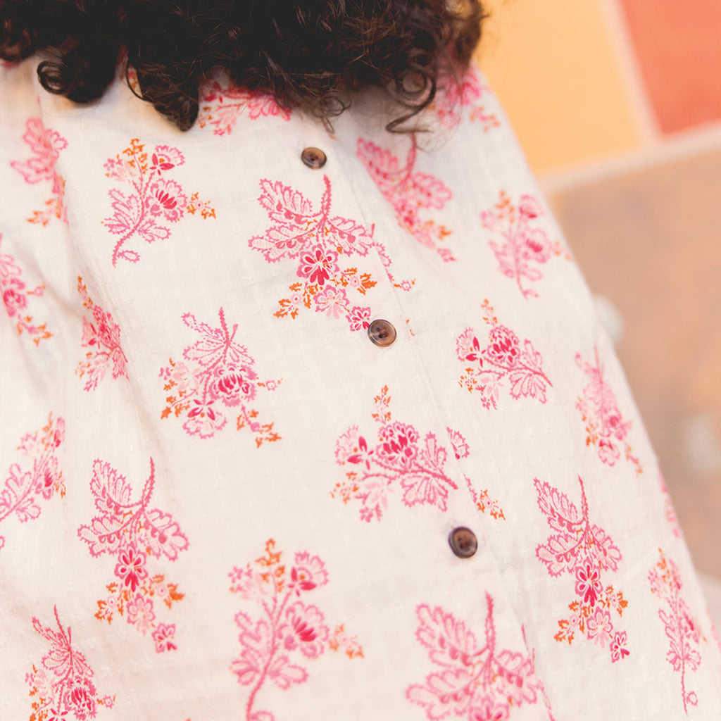 Bonton Baby Girl Colombe Dress Toscana Pink Floral Print