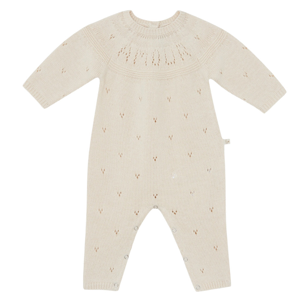 Bonton Baby Lalaland Knit Jumpsuit Ecru Cream