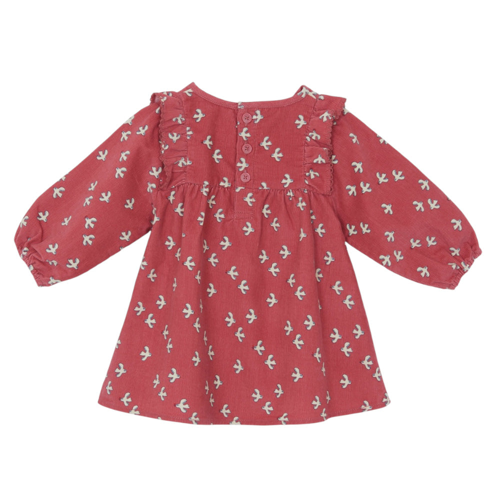 Bonton Baby Mirtle Dress Pink Little Birdy Print
