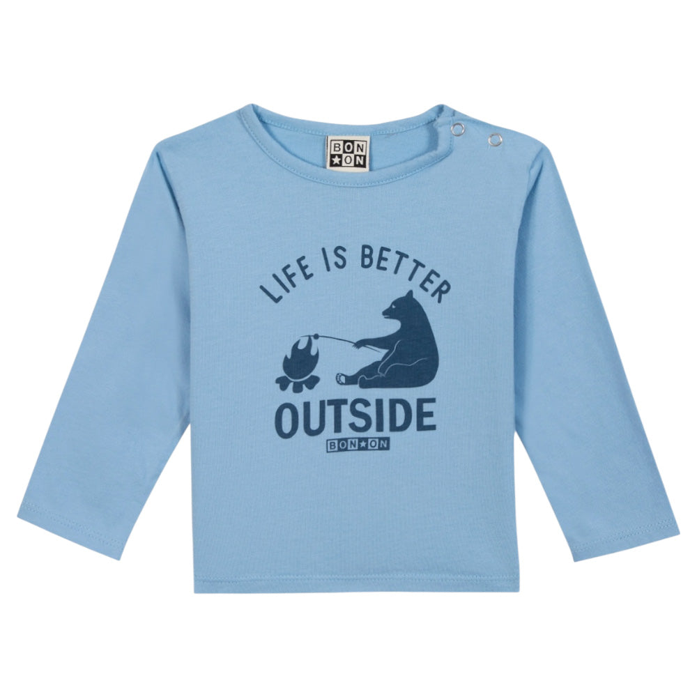Bonton Baby Taxi Life T-shirt Frosted Blue