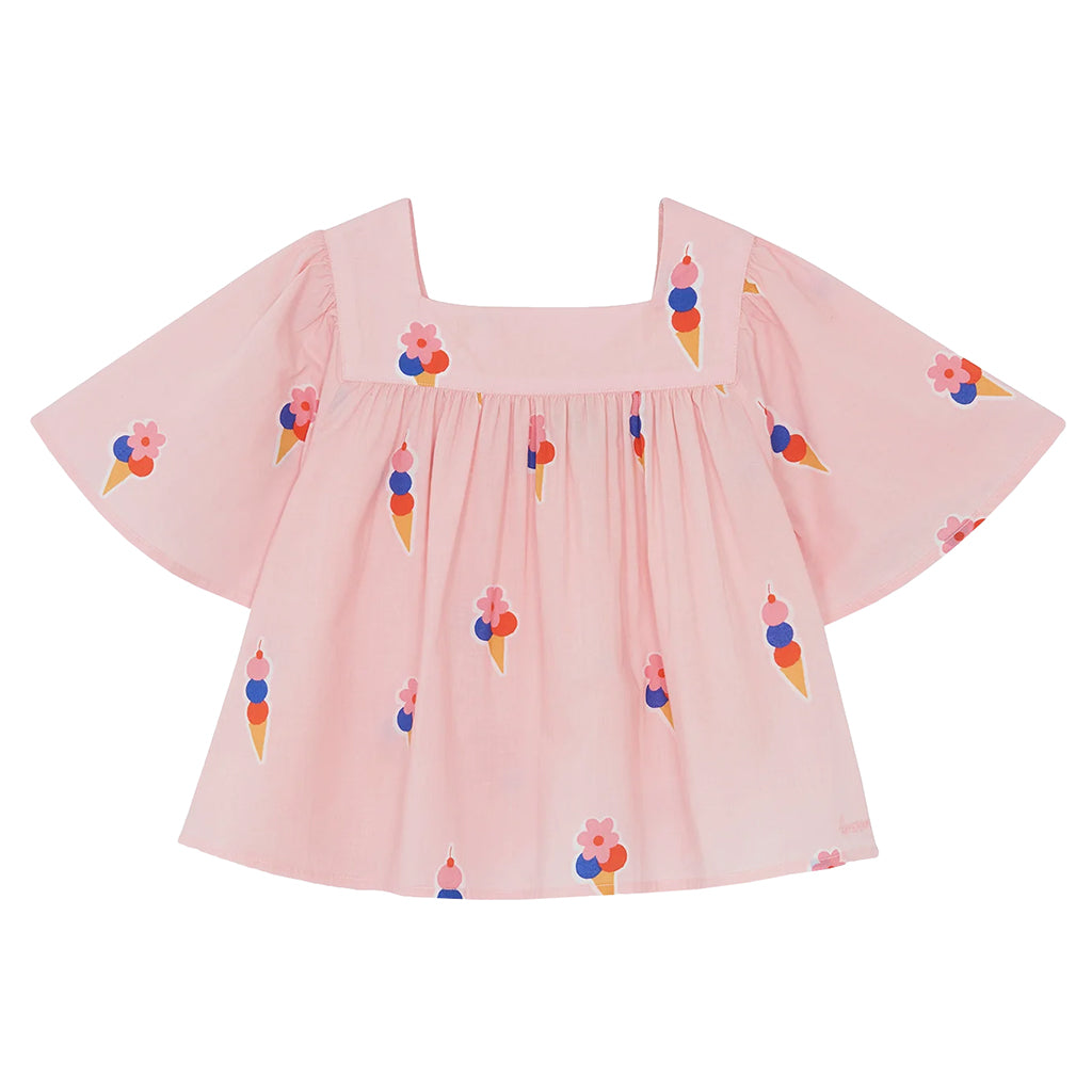 Bonton Child Girl Elisha Blouse Gelato Pink Print