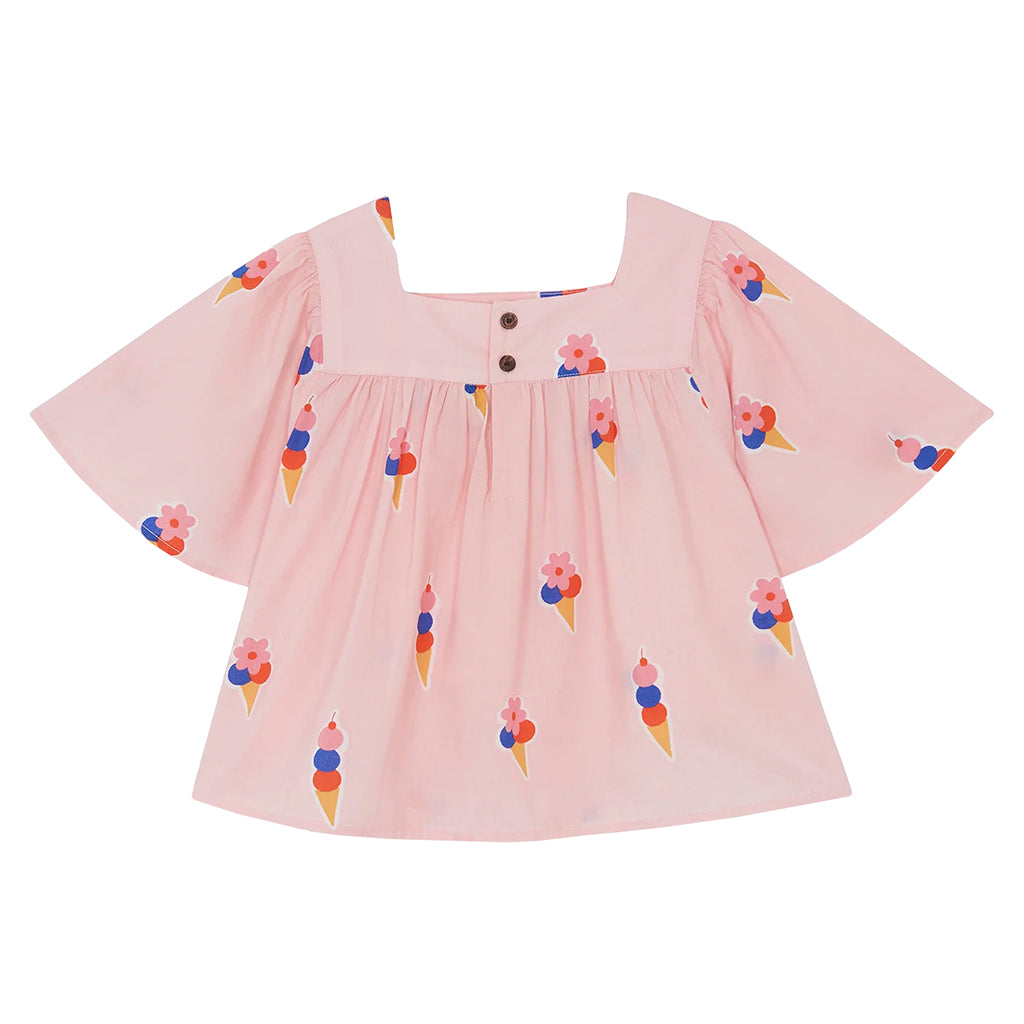 Bonton Child Girl Elisha Blouse Gelato Pink Print
