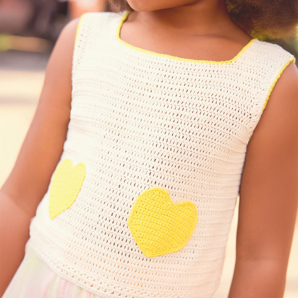 Bonton Child Girl Lanzarote Crochet Blouse Ecru Cream