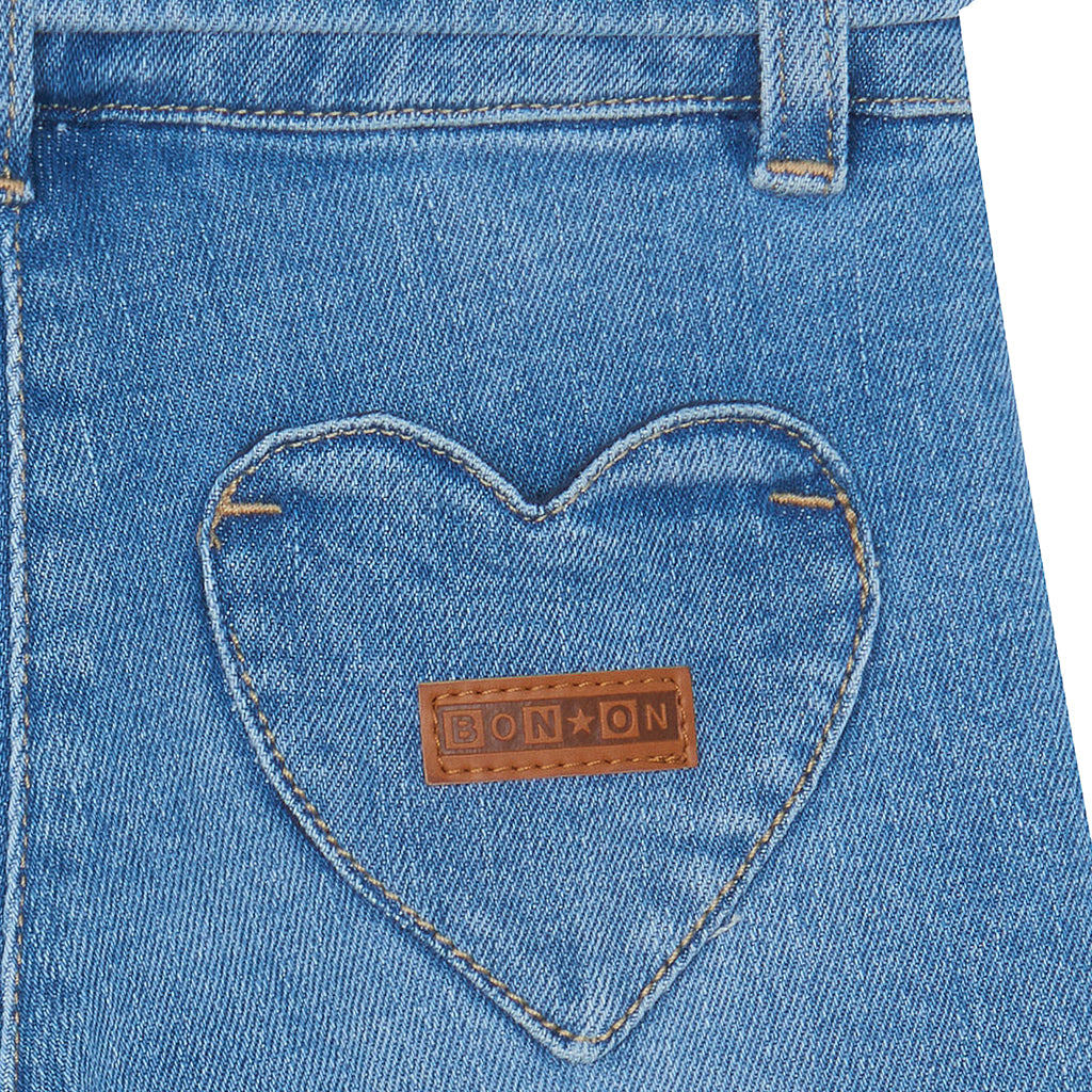 Bonton Child Girl Lasso Pants Denim Blue