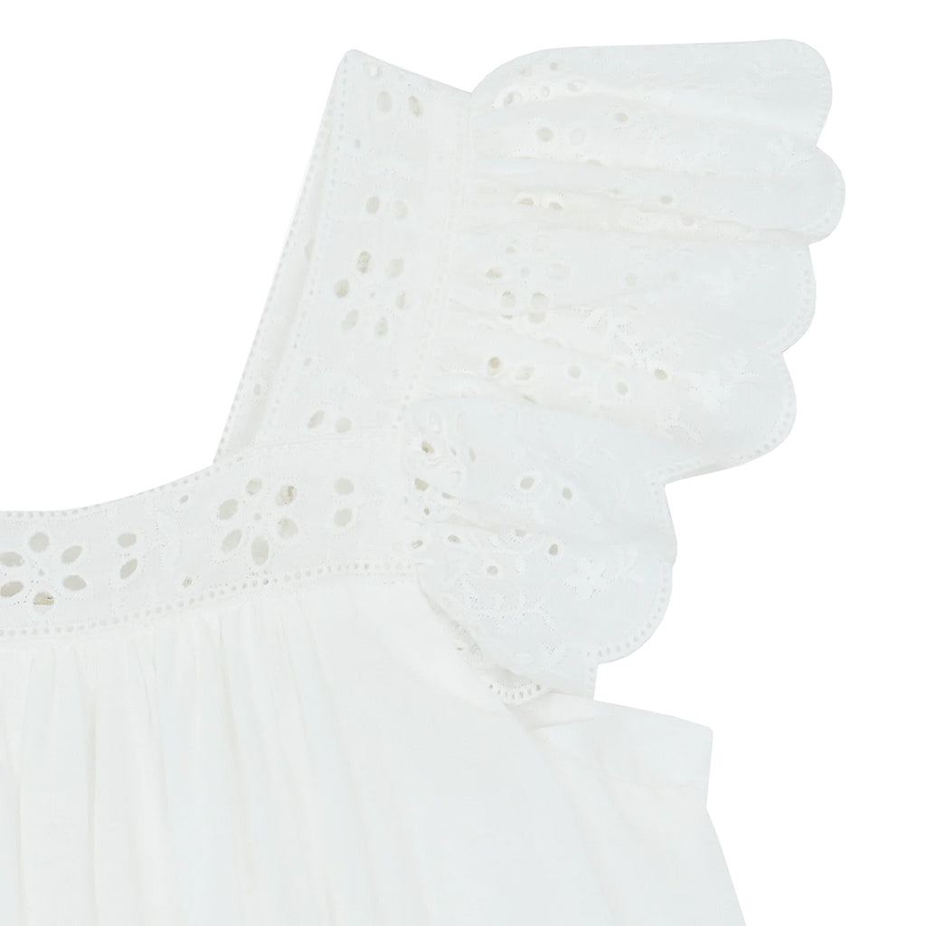 Bonton Child Girl Laura Dress Ecru White