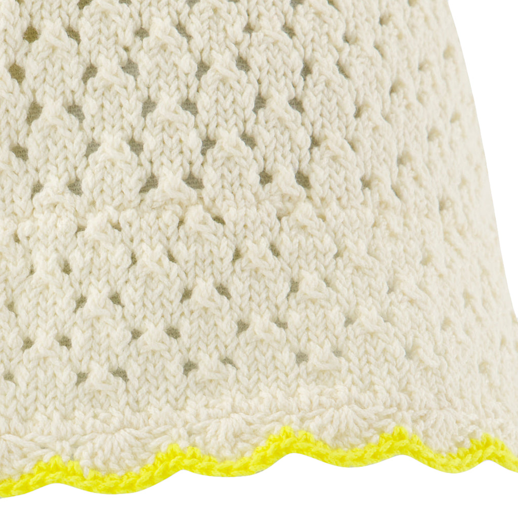 Bonton Child Girl Lebob Crochet Hat Ecru Cream