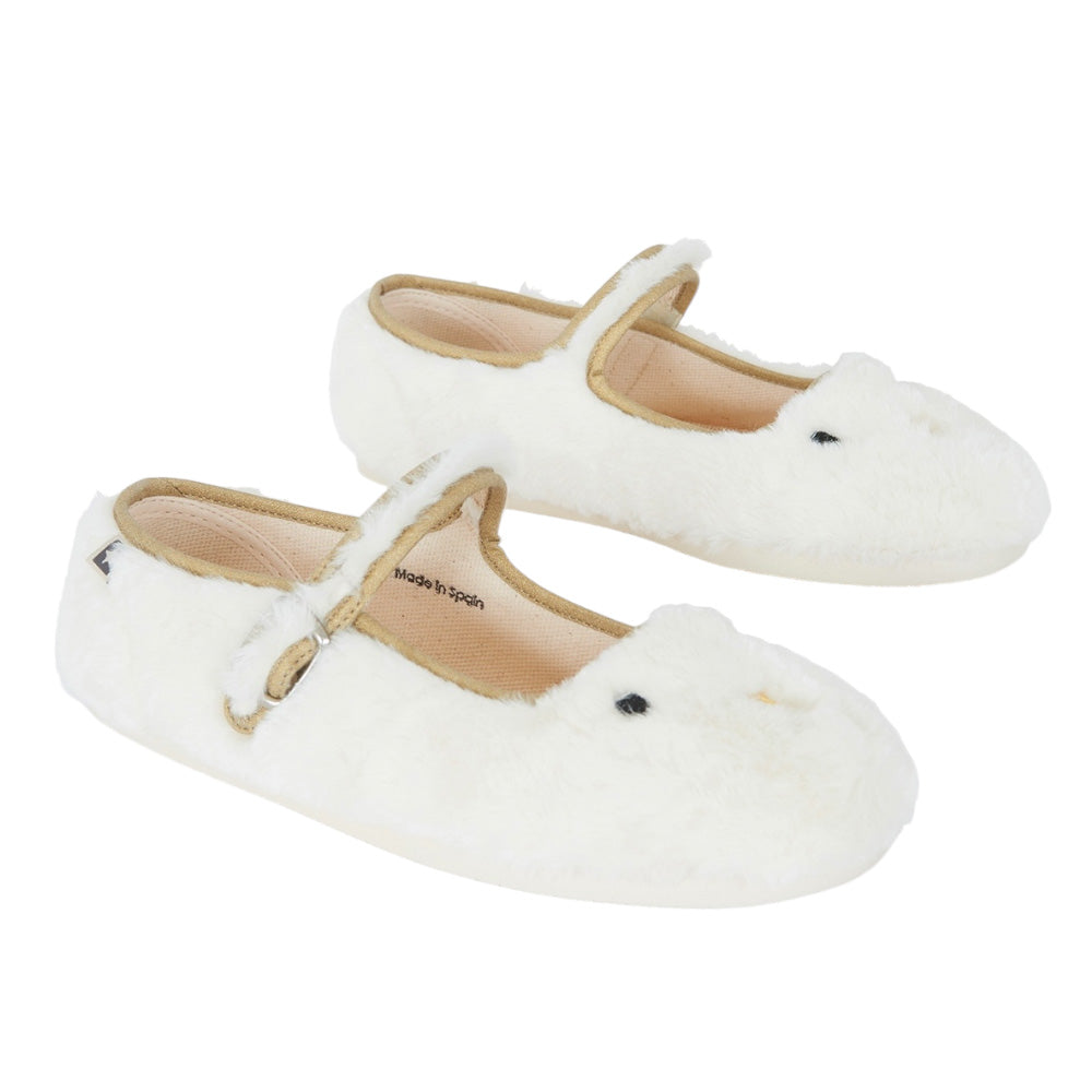 Bonton Child Mia Buckled Shoes Ecru Cream