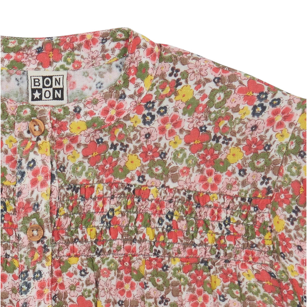 Bonton Child Mona Blouse Rose Pink Faroe Floral Print