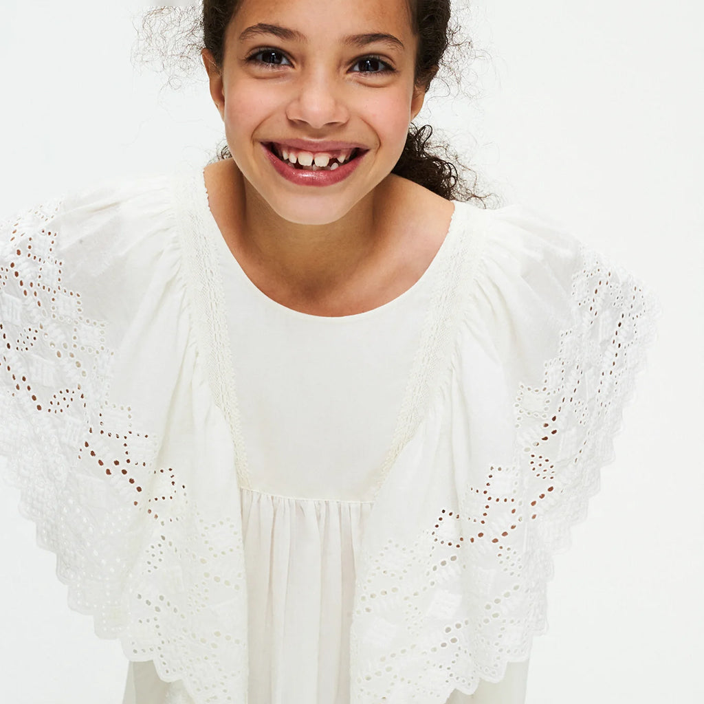 Faune Child Hibiscus Dress Vintage White