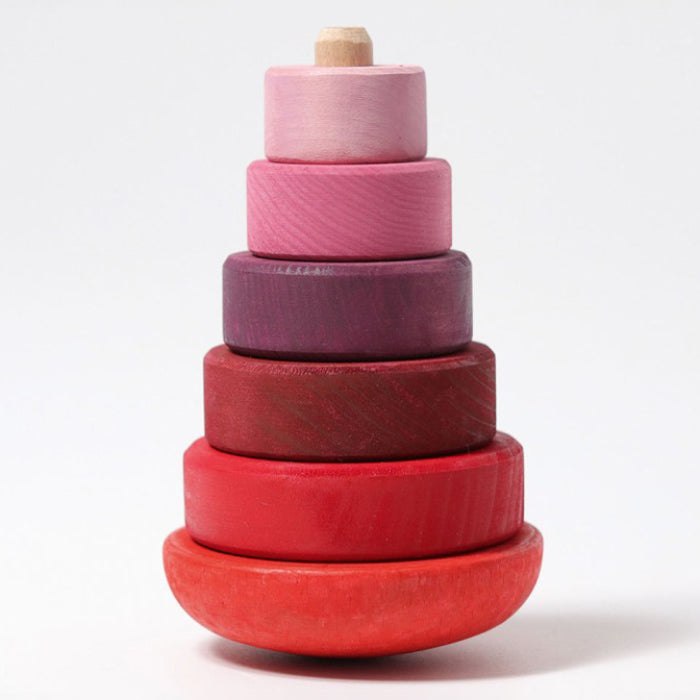 Grimm's Wobbly Stacking Tower Pink