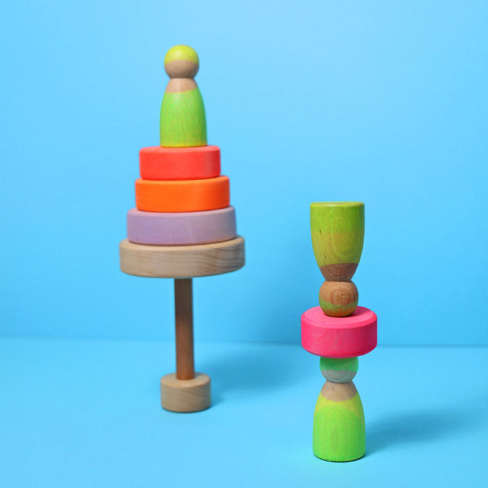 Grimm's Small Conical Tower Neon Pink