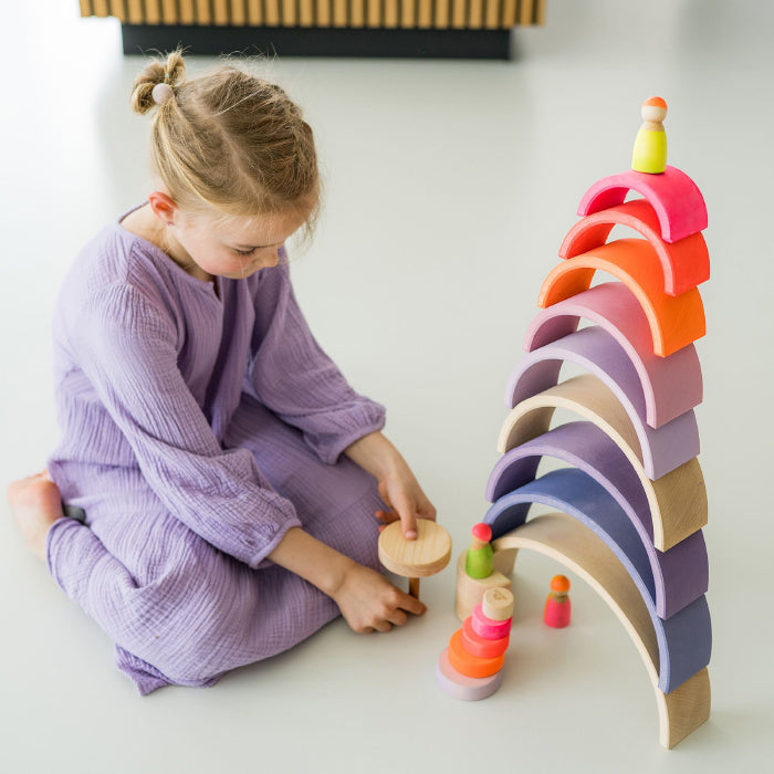 Grimm's Wooden Rainbow Neon Pink