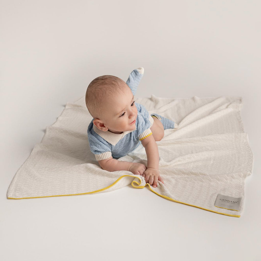 Gensami Baby Wave Knit Five Piece Set White