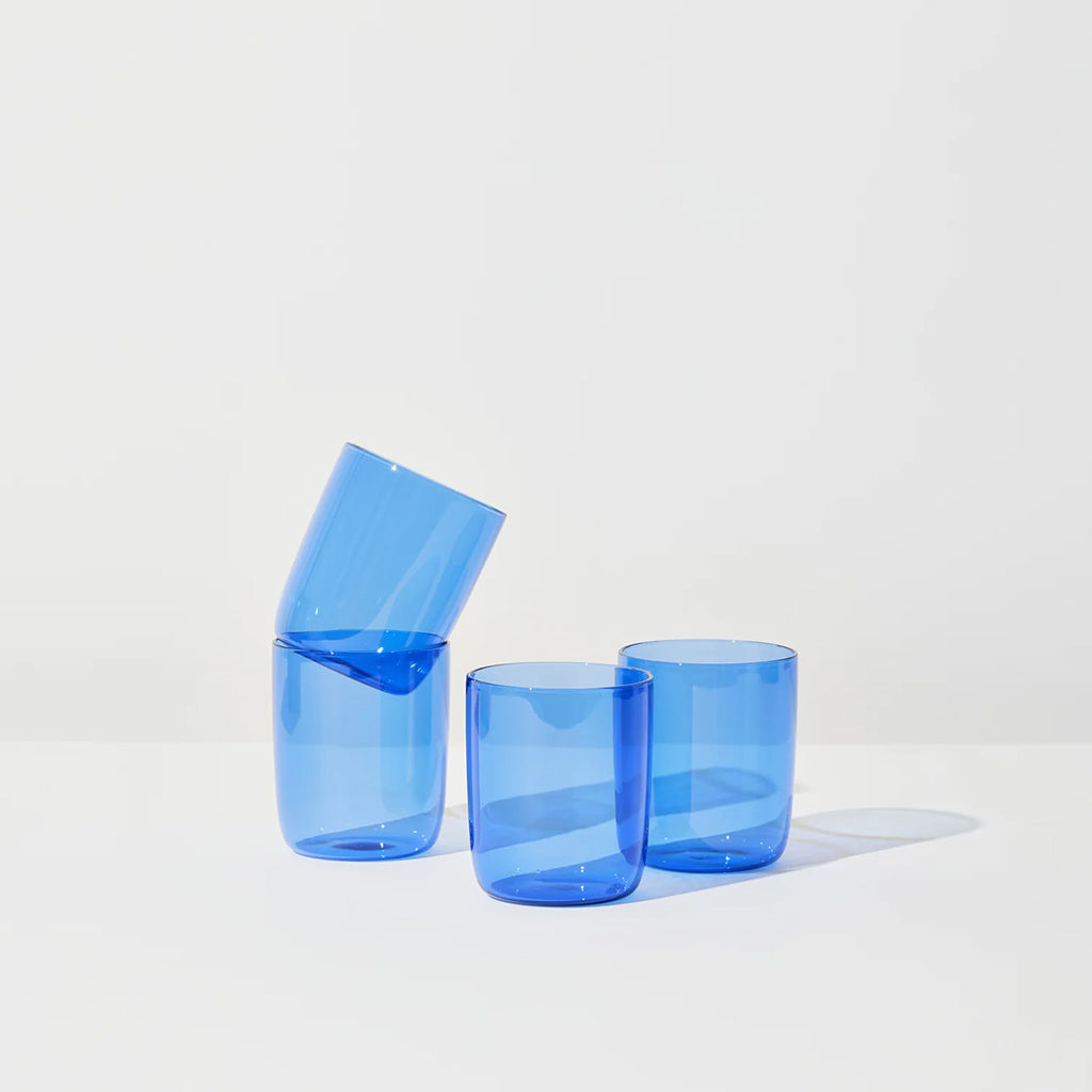 House of Nunu Belly Set of 4 Cups Blue