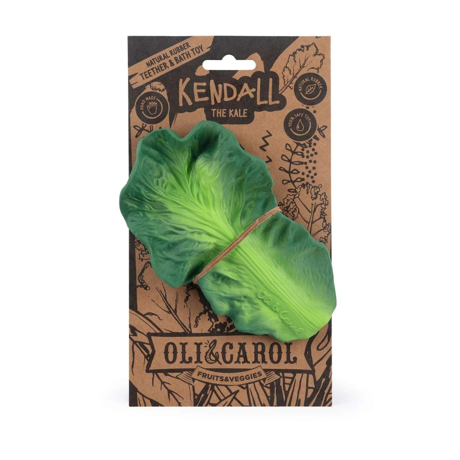 Oli&Carol Natural Rubber Teething Toy Kendall the Kale