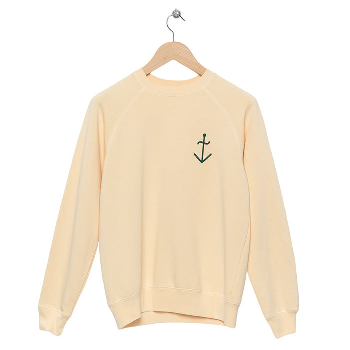 La Paz Man Cunha Sweatshirt With Sea Soul Print Ecru Cream