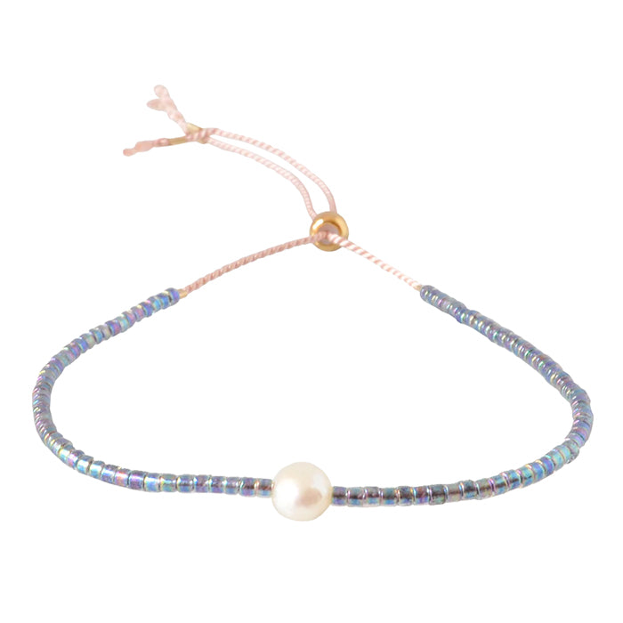 Libby And Smee Pearl String Bracelet Starlight Silver
