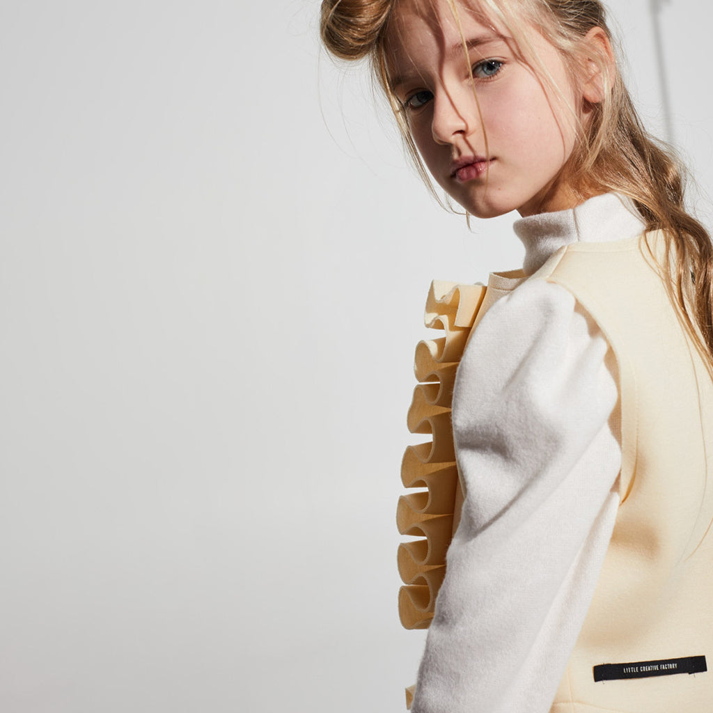 Little Creative Factory Child Glaring Turtleneck T-shirt Ecru Cream