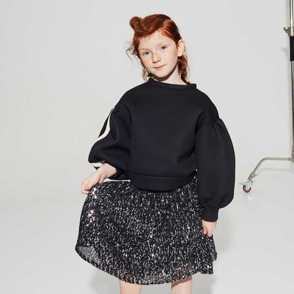 Little Creative Factory Child Neoprene Striped Balloon Sweatshirt Black