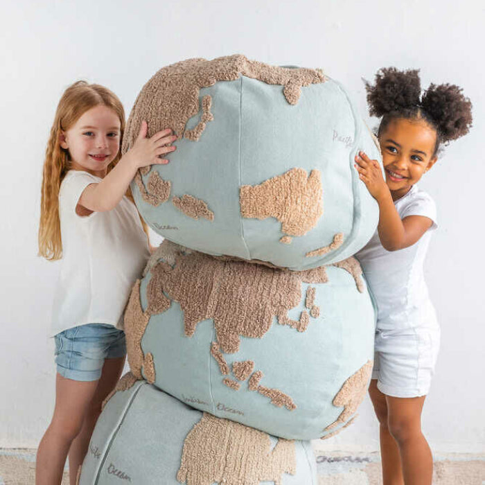 Lorena Canals Kids World Map Pouf