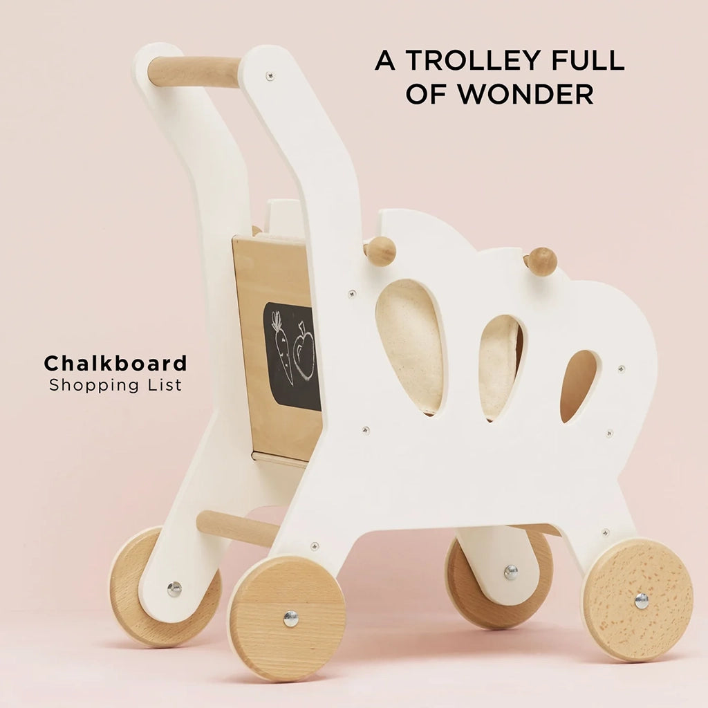 Le Toy Van Shopping Grocery Trolley And Bag