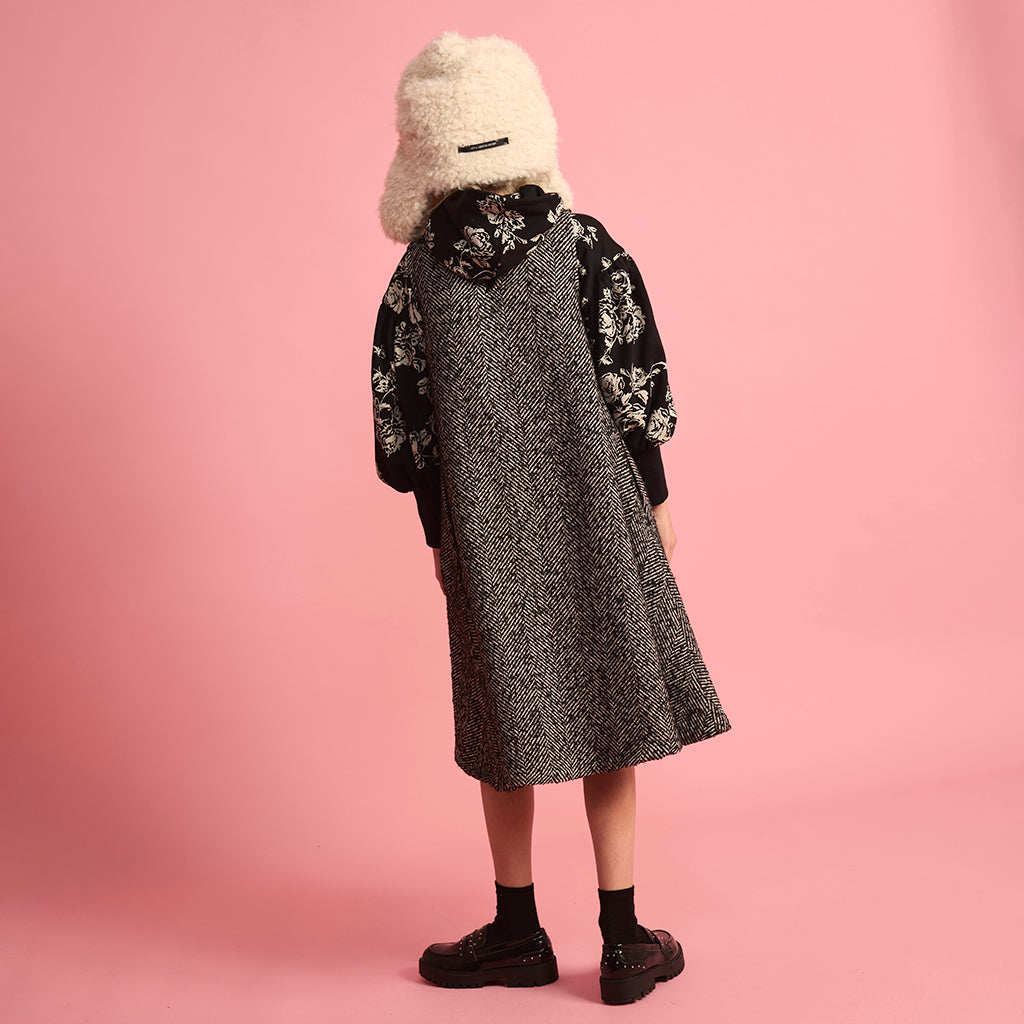 Little Creative Factory Child Flower Hooded Sweatshirt Black