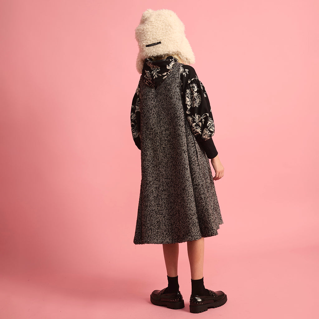 Little Creative Factory Child Flower Hooded Sweatshirt Black