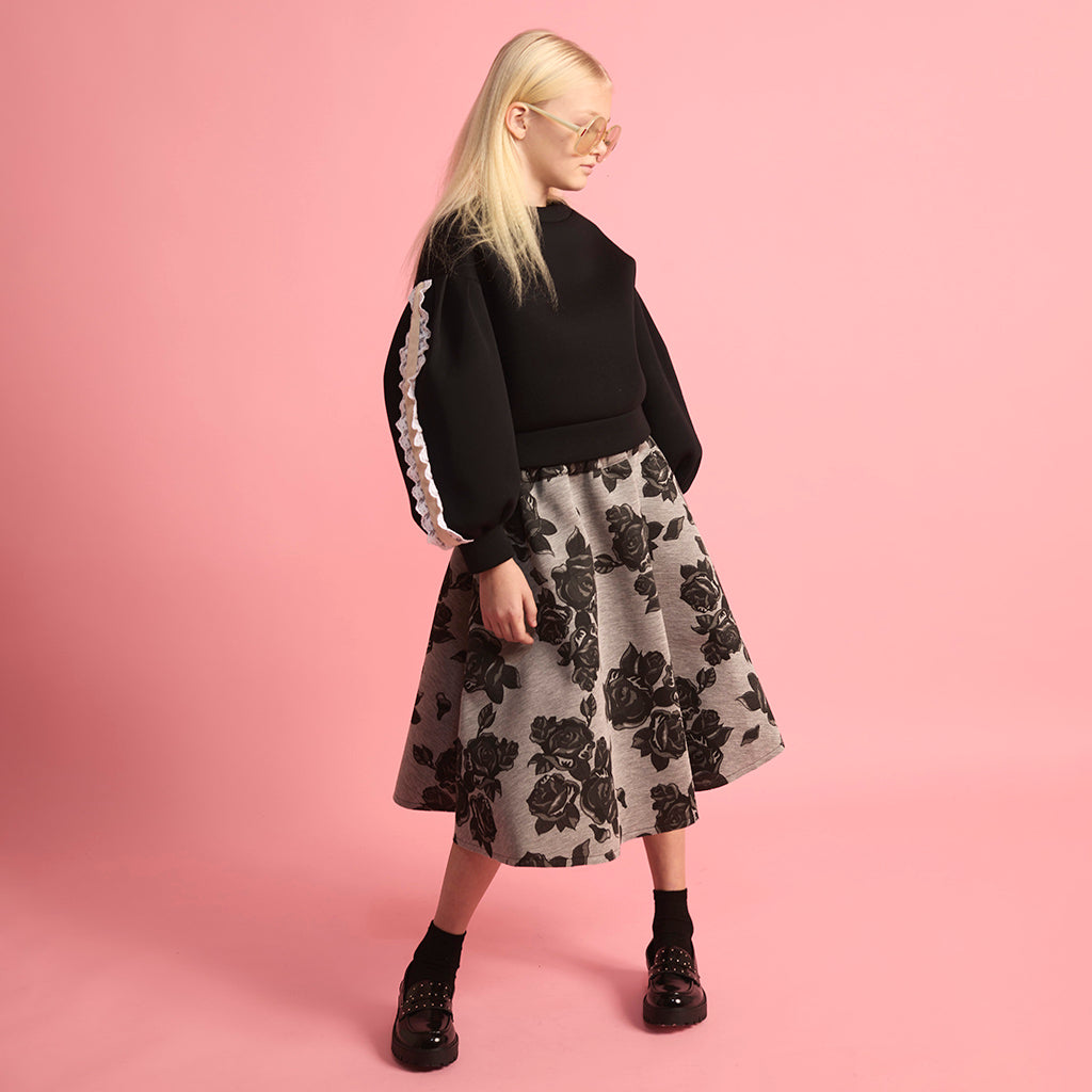 Little Creative Factory Child Neoprene Lace Balloon Sweatshirt Black