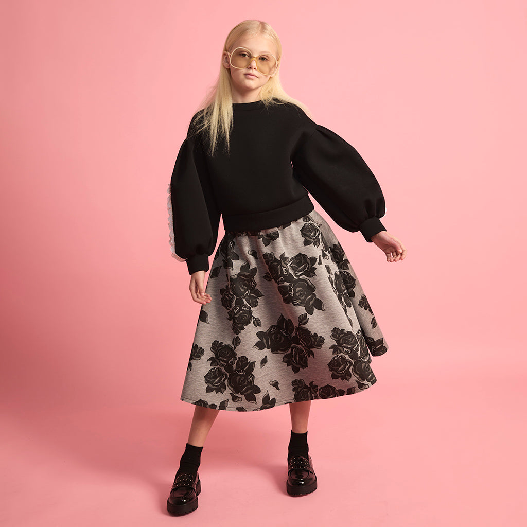 Little Creative Factory Child Neoprene Lace Balloon Sweatshirt Black