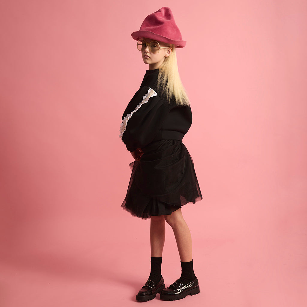 Little Creative Factory Child Neoprene Lace Balloon Sweatshirt Black